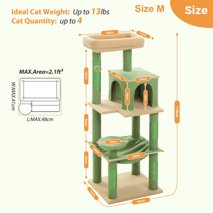 Luxury Cat Tree House Tower with Cabinet Solid Wood Cat Tree Posting Toy Multi-Level Kitten Cat Condo Rascador Gato Arbre À Chat