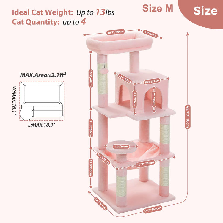 Luxury Cat Tree House Tower with Cabinet Solid Wood Cat Tree Posting Toy Multi-Level Kitten Cat Condo Rascador Gato Arbre À Chat