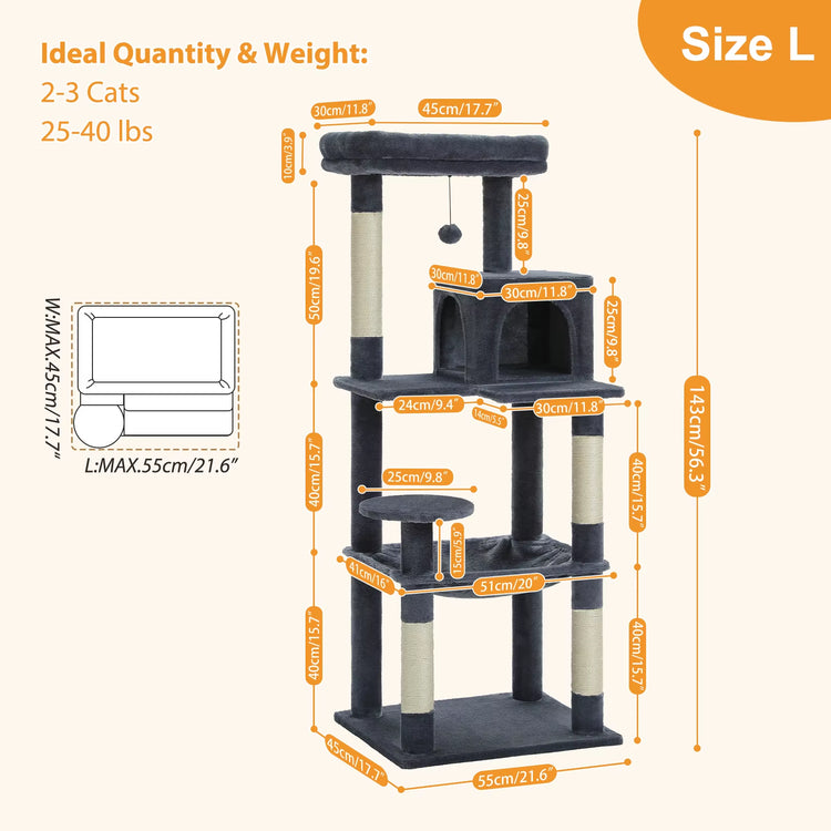 Luxury Cat Tree House Tower with Cabinet Solid Wood Cat Tree Posting Toy Multi-Level Kitten Cat Condo Rascador Gato Arbre À Chat