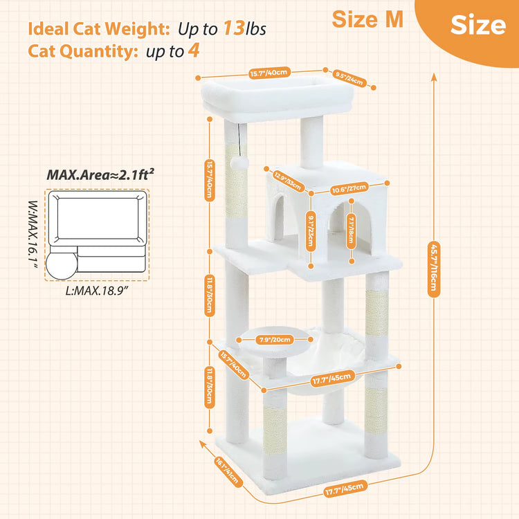 Luxury Cat Tree House Tower with Cabinet Solid Wood Cat Tree Posting Toy Multi-Level Kitten Cat Condo Rascador Gato Arbre À Chat