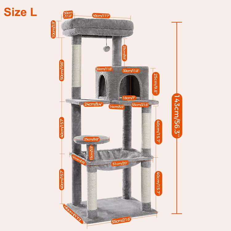 Luxury Cat Tree House Tower with Cabinet Solid Wood Cat Tree Posting Toy Multi-Level Kitten Cat Condo Rascador Gato Arbre À Chat