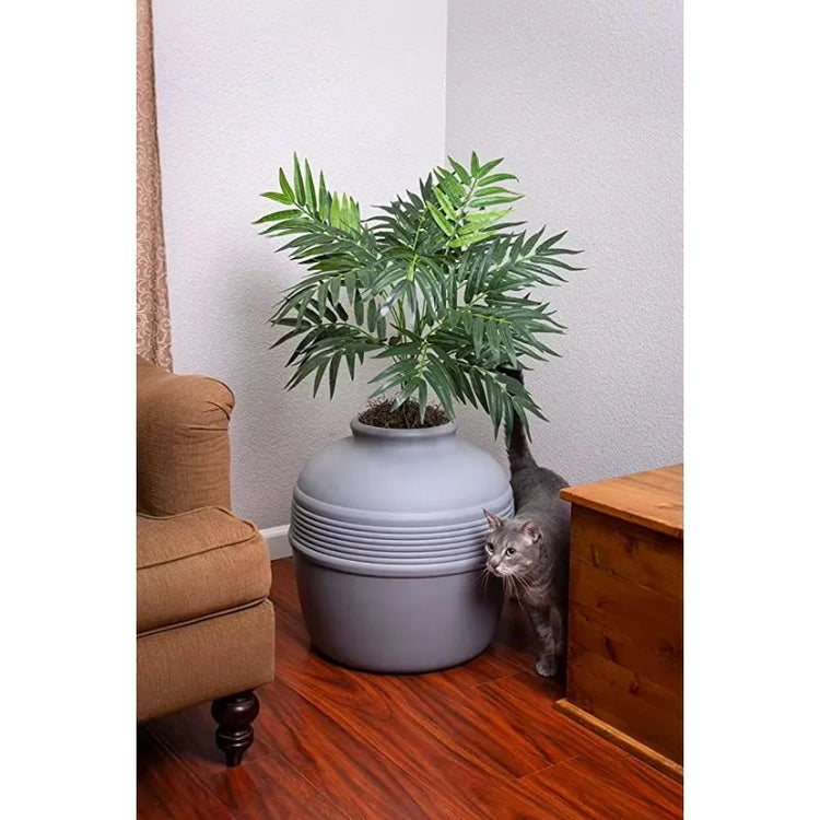 Good Price Pet Original Hidden Litter Box Artificial Plants Enclosed Cat Planter Litter Box for Easy to Clean