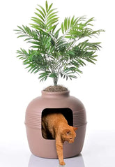 Good Price Pet Original Hidden Litter Box Artificial Plants Enclosed Cat Planter Litter Box for Easy to Clean