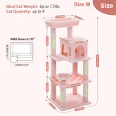 Luxury Cat Tree House Tower with Cabinet Solid Wood Cat Tree Posting Toy Multi-Level Kitten Cat Condo Rascador Gato Arbre À Chat