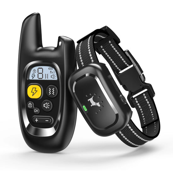 Remote Dog Shock Collar Anti-Bark IPX7 Waterproof Rechargeable Electric Dog Training Collar with Safe Static Vibration