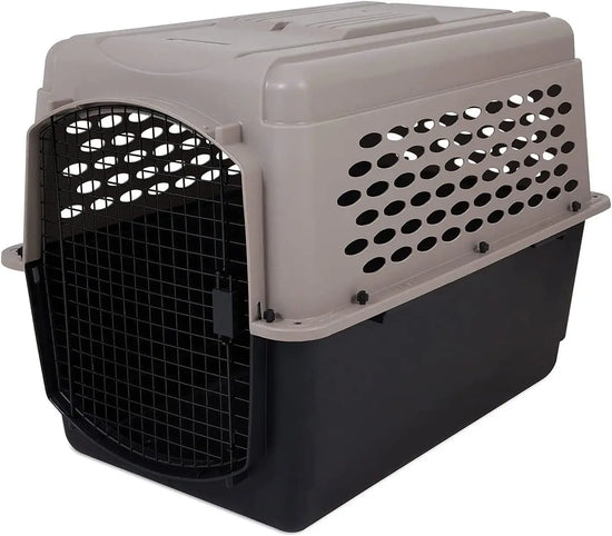Vari Dog Kennel 40", Taupe & Black, Portable Dog Crate for Pets 70-90Lbs, Made in USA